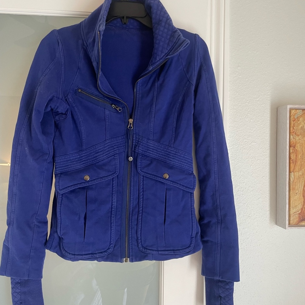 Lululemon 6 Its Happening Jacket Royal Pigment Blue Walk Run Jog Full Zip Y2K